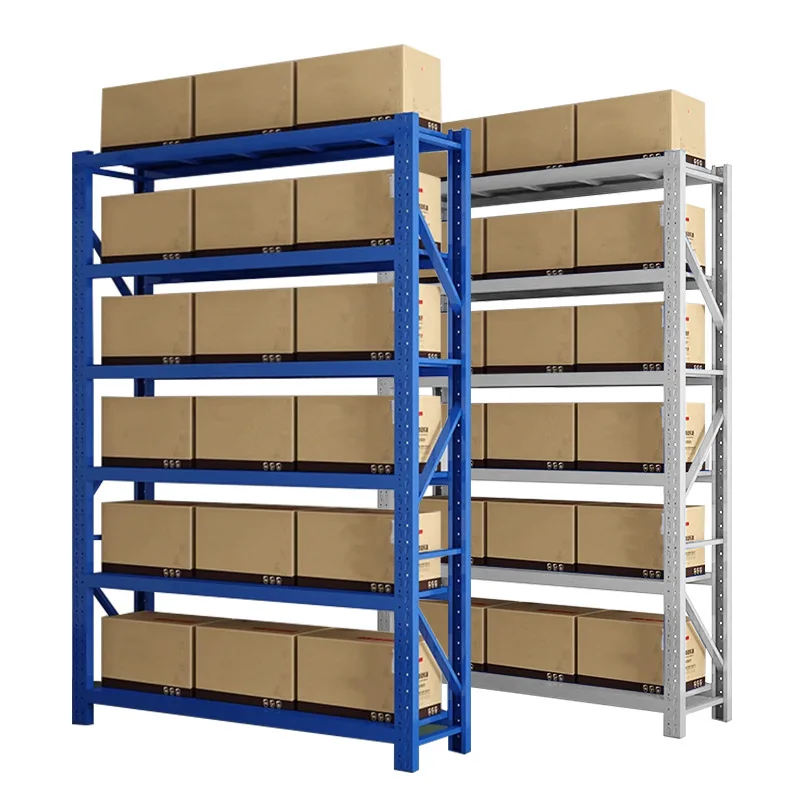 Iron Medium Shelf for Warehouse Easy Assembly Smooth Surface Easy to Clean Anti-Tip Design Sturdy Construction Long Lasting