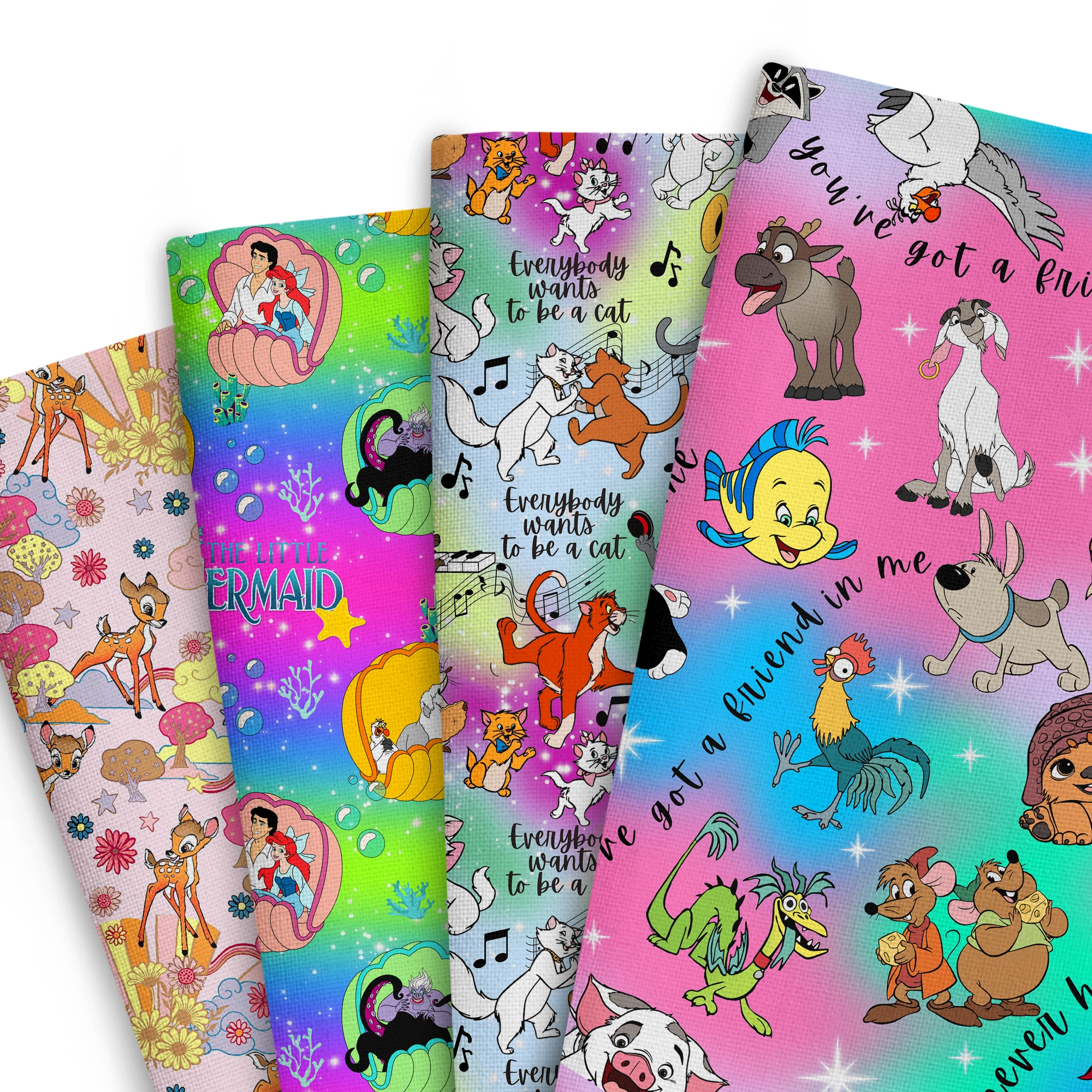 Tela de poliéster estampada con diseño de dibujos animados BEAST KINGOM, 50x145cm, para costura, acolchado, material de costura, manualidades DIY