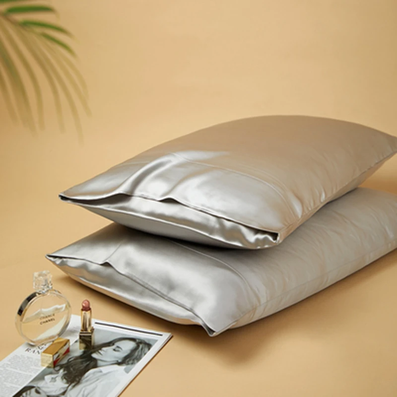 

Pillowcase 100 Silk Pillow Cover Silky Satin Hair Beauty Pillow case Comfortable Pillow Case Solid Home Decor 3 Sizes wholesale