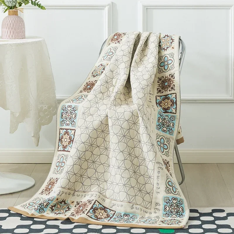 Cotton Gauze Bath Towel Four-layer Muslin Gauze Absorbent Quick Drying Towel for Adults Oversized Bathroom Beach Wrapped Towel