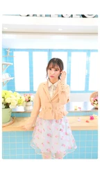 Japan Liz Lisa Ribbon Sleeve Bow Jacket  Ruffle Short Coat