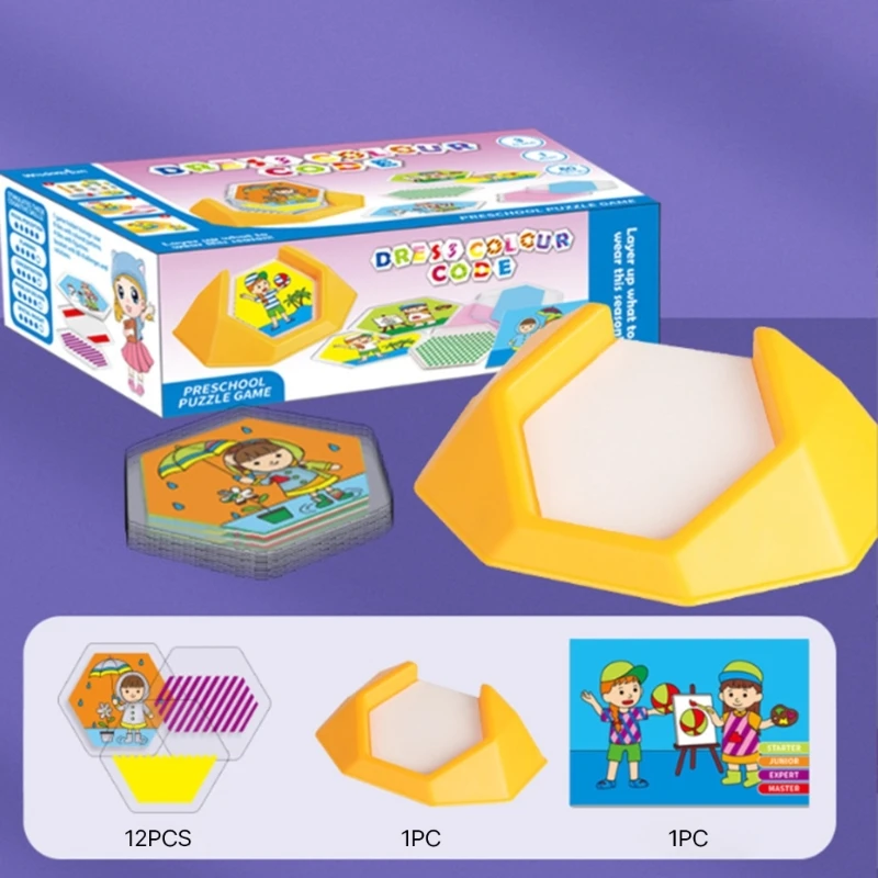 Puzzle da tavolo con abbinamento colori Giocattolo educativo per bambini con pensiero logico