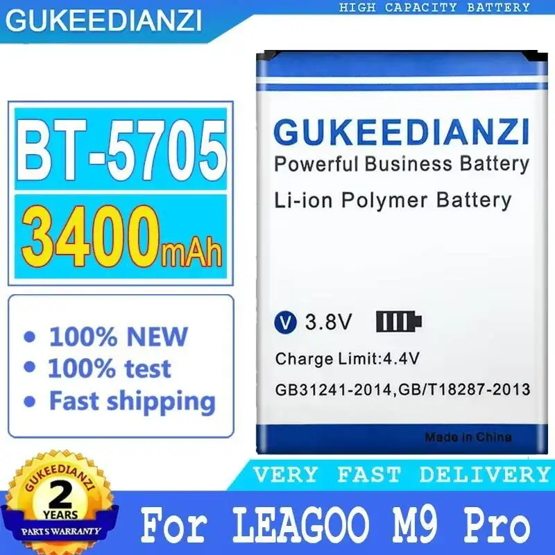

3400Mah BT-5705 Environmentally Friendly Mobile Phone Battery For Leagoo M9 Pro Reliable Power Supply