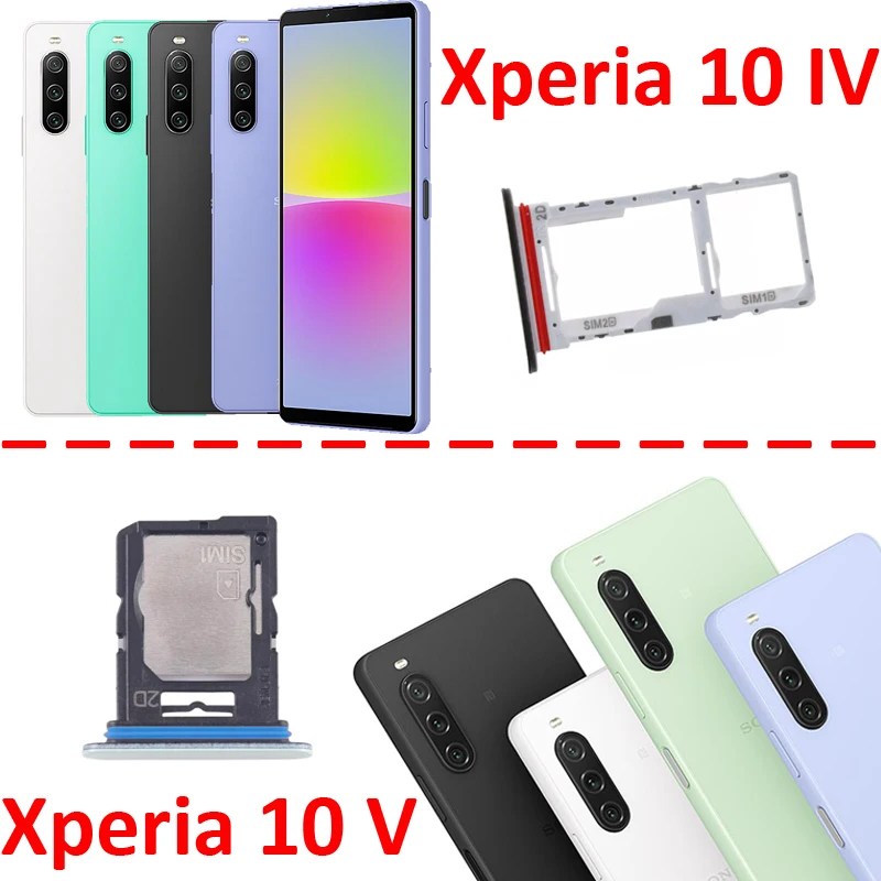 

Phone SIM SD Card Trays For SONY Xperia 10 IV SIM Chip Slot Holder Drawer Pocket For Xperia 10 V