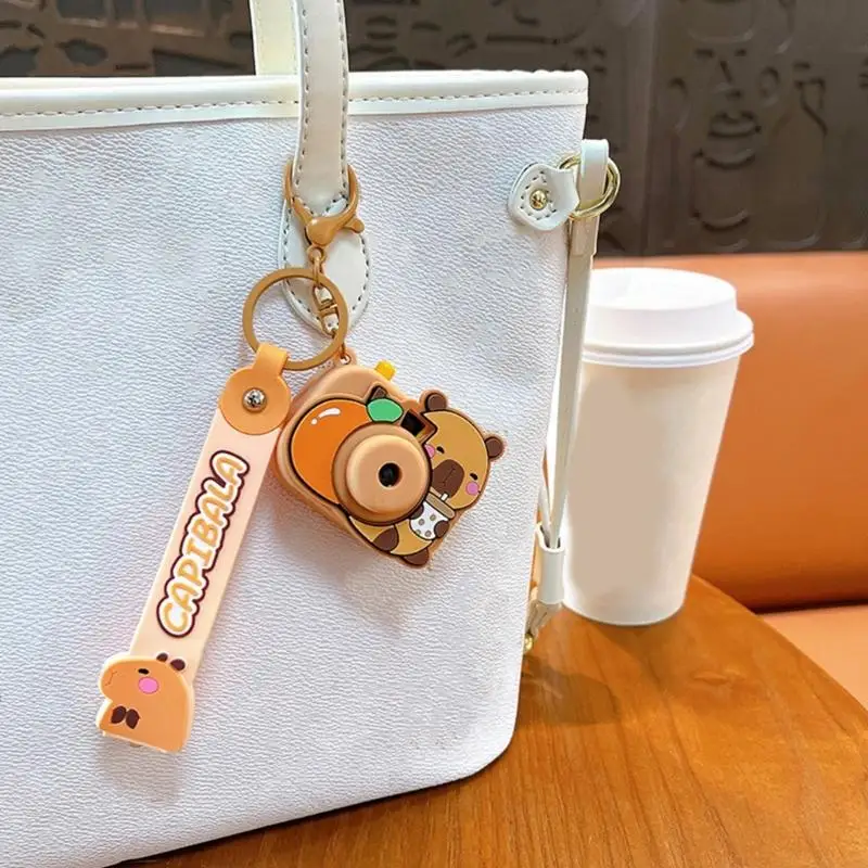 Animal Camera Shaped Keychain Projector Decoration Vibrant Color Choice Creative Gift Jewelry Bag Decoration Y08E