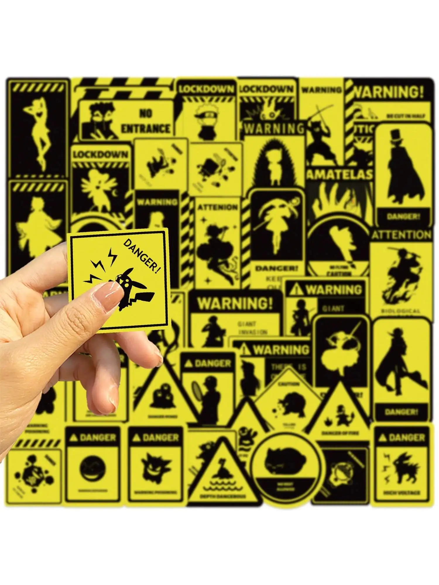 10/30/50PCS Lustige Warnung Aufkleber Gefahr Verbot Zeichen Graffiti Kreative Aufkleber DIY Laptop Kühlschrank Gepäck Telefon fall Geschenk