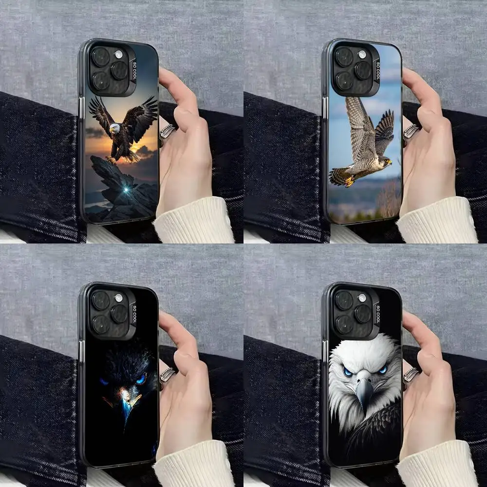 

Eagle Hawk Falcon Bird Phone Case For iPhone 17,16,15,14,13,12,11,Pro,Max,Plus,E,SE4,Air,Mini Black IMD Cover