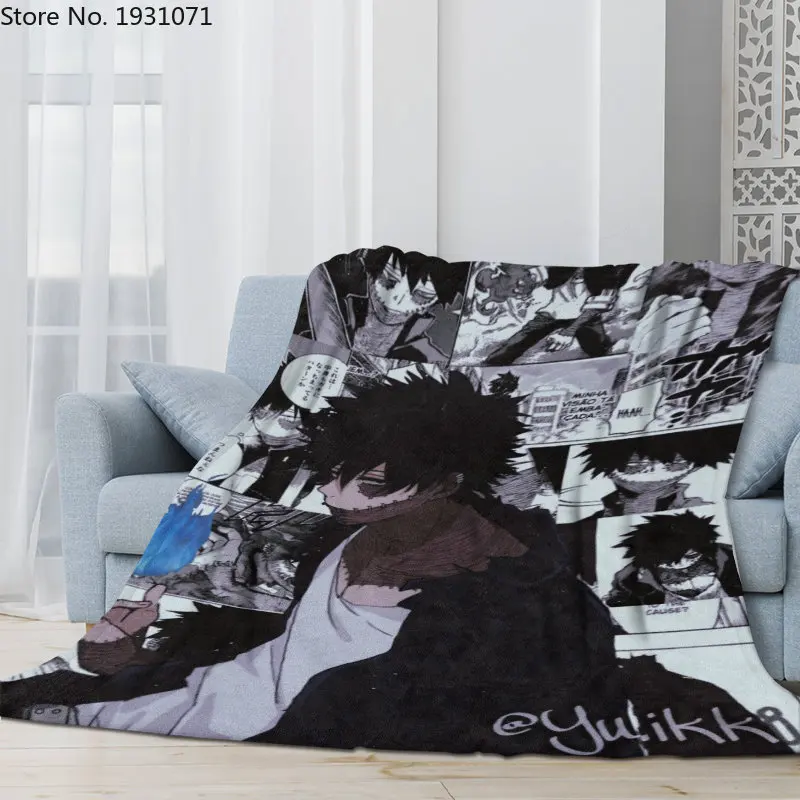 My Hero Academia 3D Flannel Blanket Anime Dabi Collage Thin Blanket Flannel Portable Home Travel Office Blanket 04