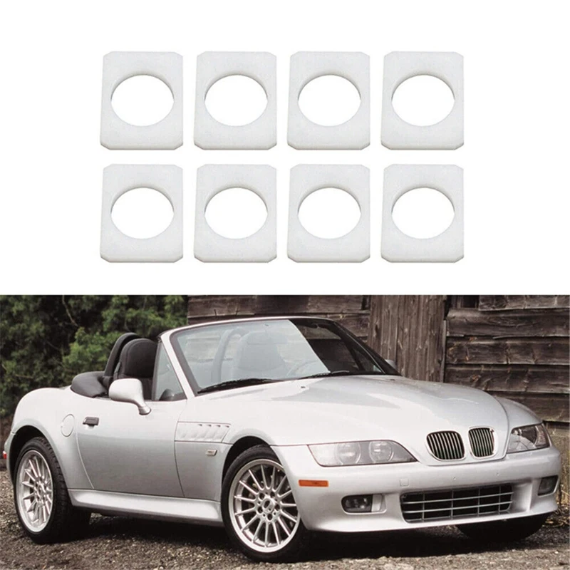 8 PCS Car Seat Rail Bushing Spacers White ABS Automotive Supplies For BMW Z3 E36 & Z3M 52108401291 52108401292