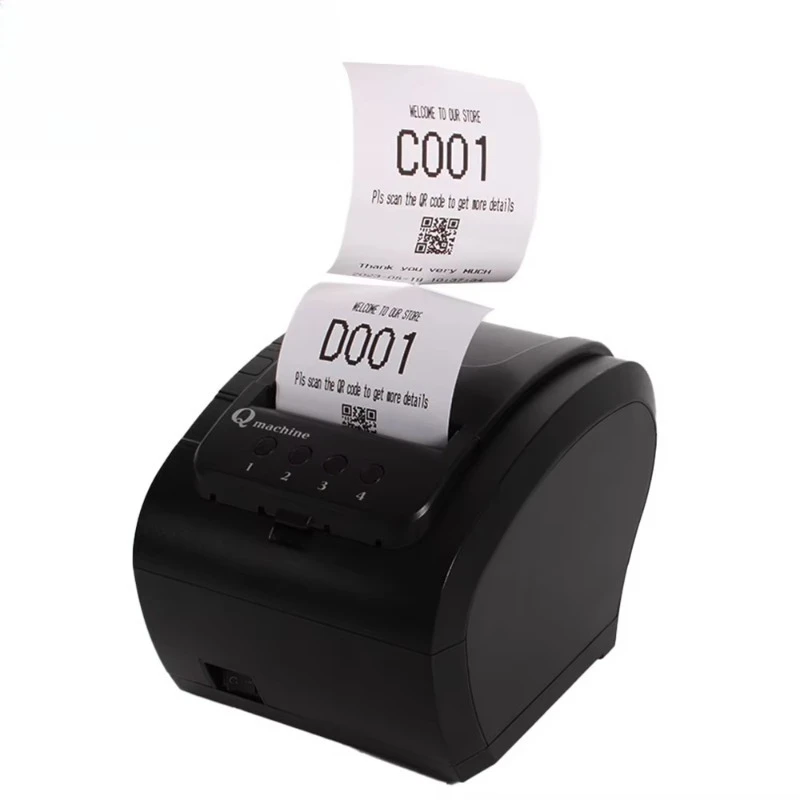 80MM Thermal Receipt Queue Ticket Printer For Small Business Queuing Number Printing Machine