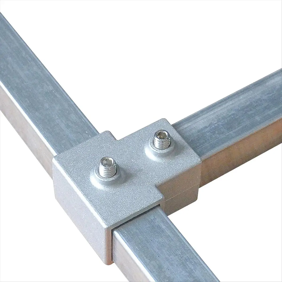 ABZT 8 PCS 1In/25 mm Square Tube Connector, 3-Way Pipe Fitting Connector Aluminum Alloy Tee Chain End Rails Clamps A
