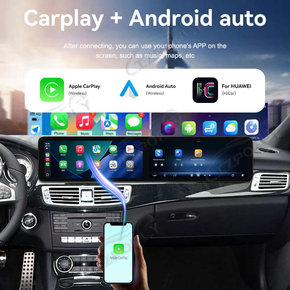 

12,3 "Android 13 CarPlay автомобильное радио для Mercedes-Benz CLS 2015-2017 мультимедийный плеер с сенсорным экраном GPS-навигация автомобильные аксессуары