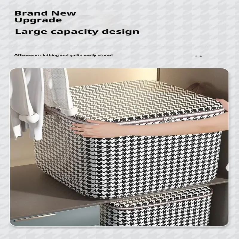 220L Big Size Clothes Storage Box With Cover Large Laundry Basket Organizer Bag For Baby Foldable