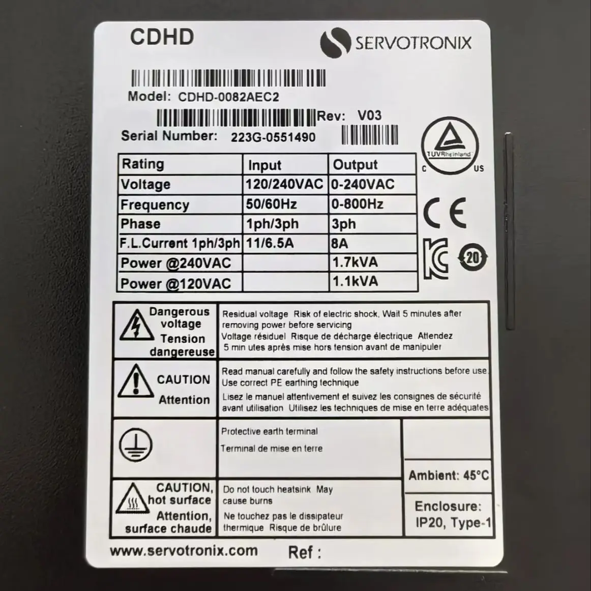 

НОВЫЙ СЕРВОТРОНИК CDHD-0082AEC2