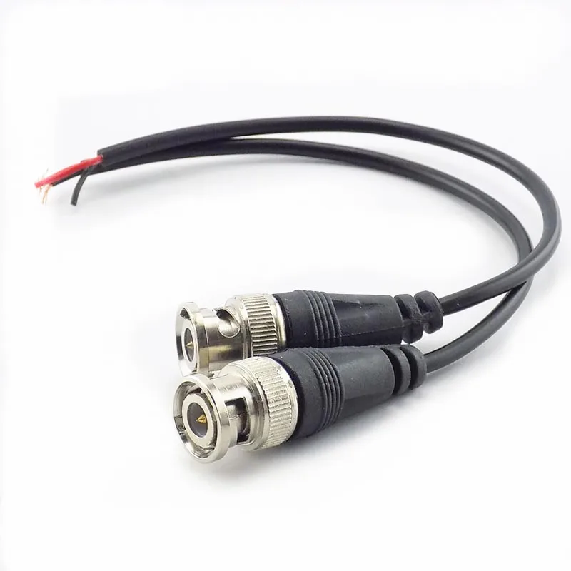 1Pc BNC złącze męskie do Adapter żeński zasilania DC kabel pigtailowy linii złącza BNC drutu dla kamera telewizji przemysłowej System bezpieczeństwa