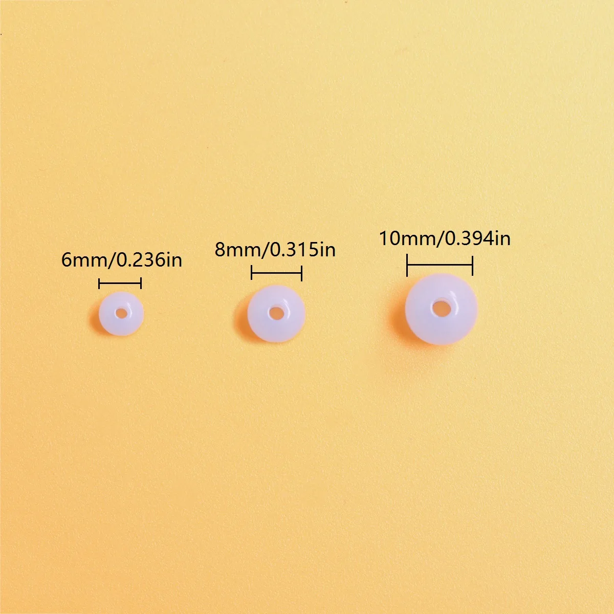 80Pcs 6mm Jewelry Accessories DIY Findings Single Hole Jelly Color Acrylic Beads Wholesale Bracelet Necklace Pendant Hot Sale