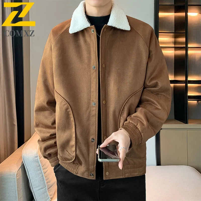 

COMXZ Men Padded Jacket 2025 Korean Style Comfort Padding Coat Trendy Daily Style Cold Resistant Winter New Men Windbreaker