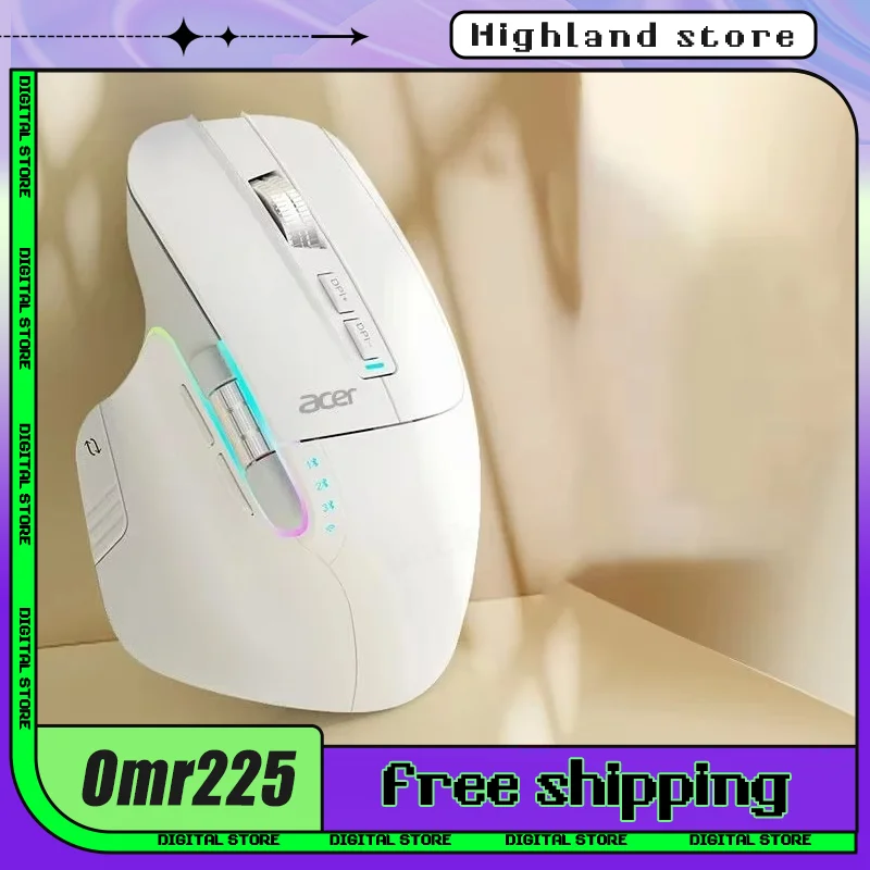 

Acer Omr225 3mode Gamer Mouse Bluetooth Wireless Mouse Custom Programming Gaming Mice Dual Scroll Ergonomic Mouse Office Mouses