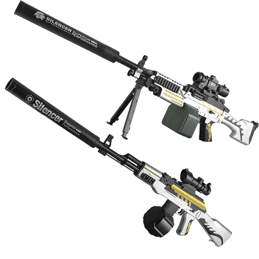 2025 New Product Ak47 and M249 Manual Electric Burst Gel Ball Toy Gun Family Interaction Suitable for Christmas Gifts