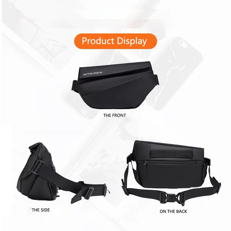 LOERSS Chest Bag Sport Crossbody Bag for Men and Women Zipper Funtional Waterproof Shoulder Bags Large Capacity Waist Pack