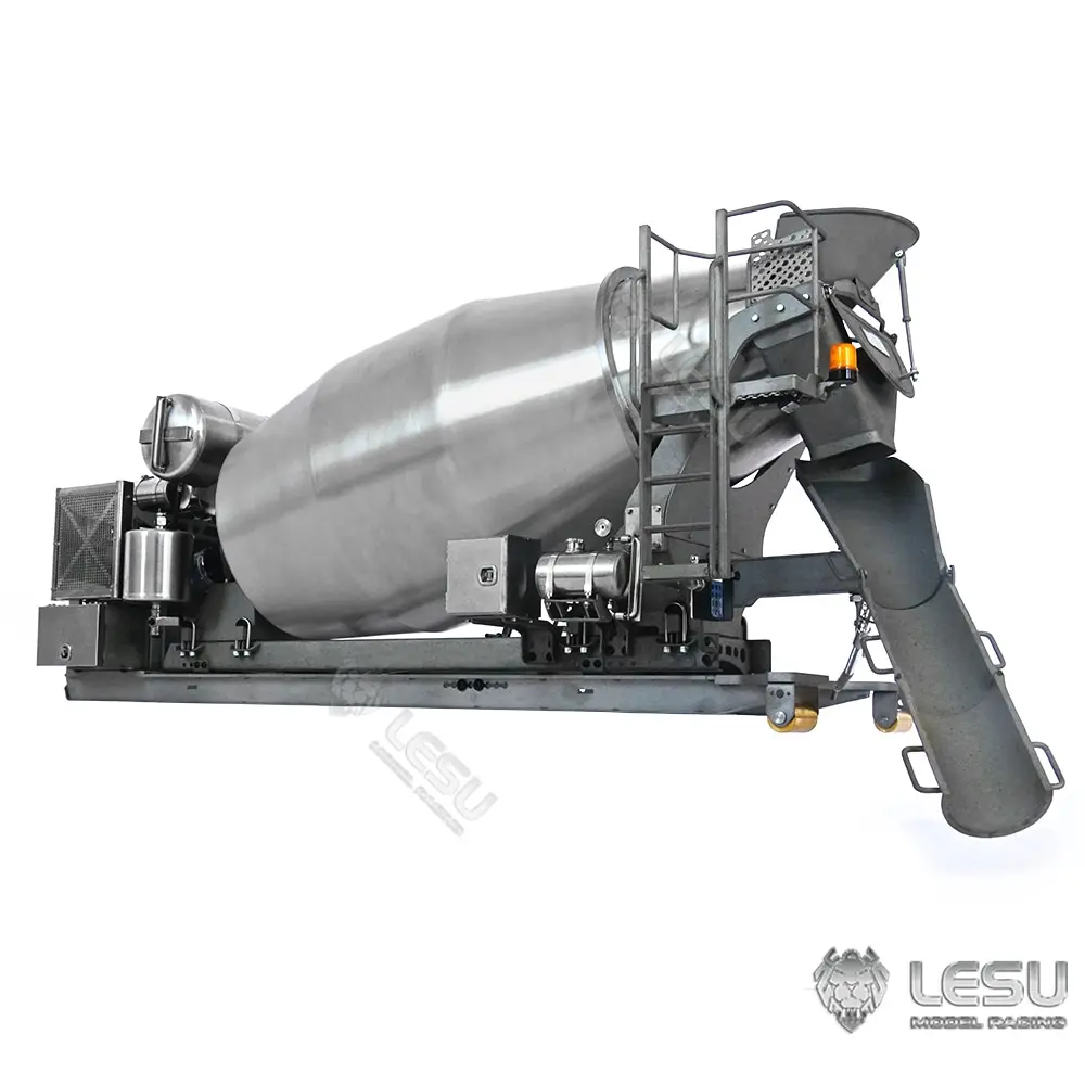 

LESU Metal Concrete Mixing Machine For 1:14 Remote Control Roll On/Off Full Dumper Truck Unpainted Tipper Car Toys For Aduit