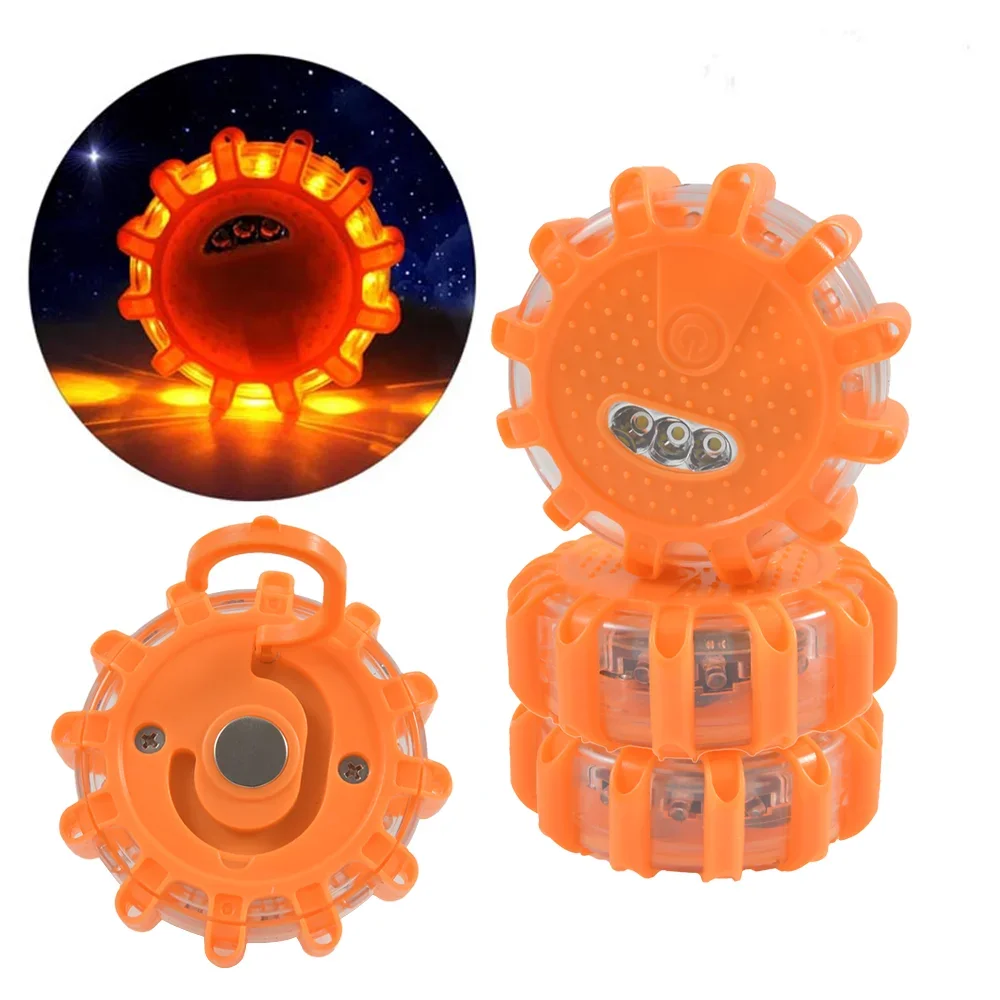 

LED Emergency Safety Light Portable Magnetic Flashing Warning Light 9 Molds Roadside Warning Lights Road Rescue Lights
