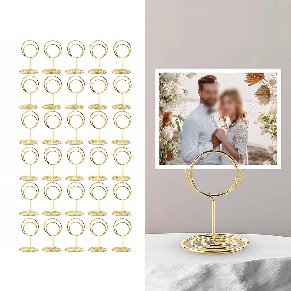 30 قطعة من حاملات البطاقات الم - مراجعة Table Number Gold وسعره