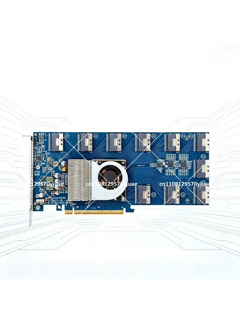 PCIe 4.0 X16 Expansion Card SFF8654 SlimSAS Adapter for NVMe SSD Multi GPU Workstation Server
