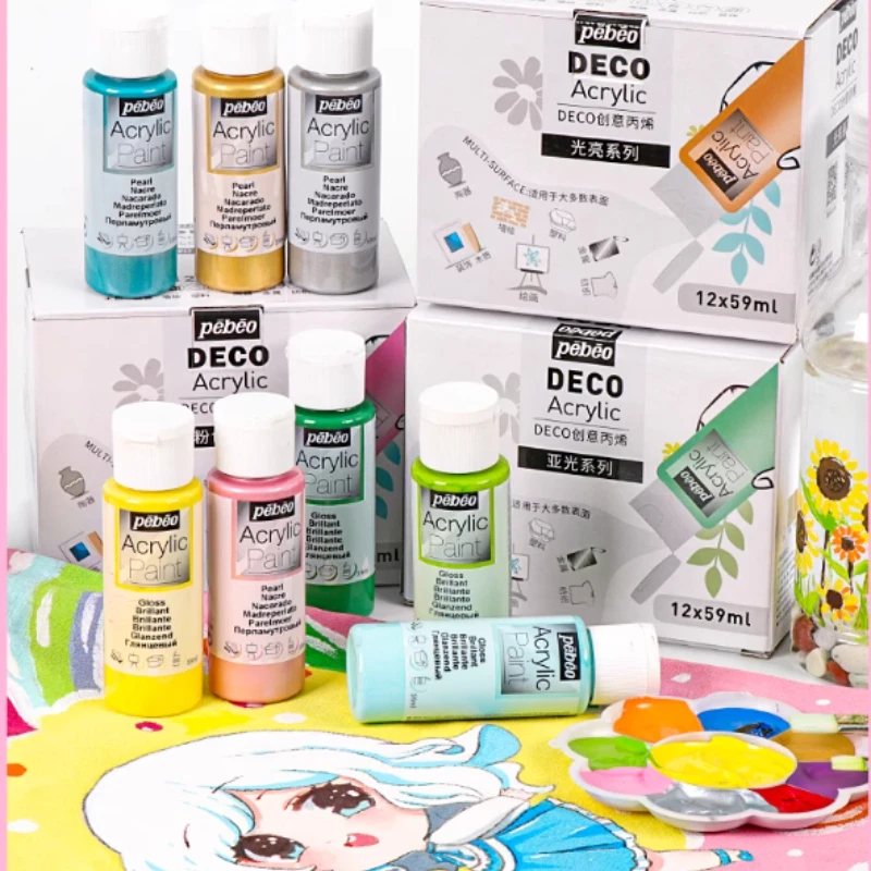 

12-color matte Propylene paint set/DIY stones hand-painted candles glass ceramic painting graffiti coloring acrylic paint set