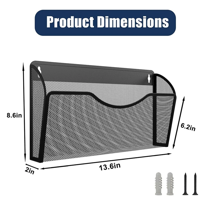 1-Tier Magnetic File Holder Magnetic File Holder Capacity Office Hanging Magazine Rack For Refrigerator, File Cabinets