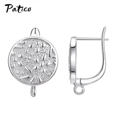 Retro Genuine 925 Sterling Silver Hoop Earrings For Women Girls Party Valentines Day Gift Fashion Jewelry Trend Wholesale