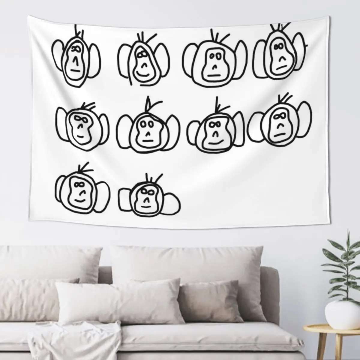 

Leo Fitz - Counting Monkeys - Black Tapestry Bedroom Organization And Decoration Home Decorations Aesthetic Cute Decor Tapestry