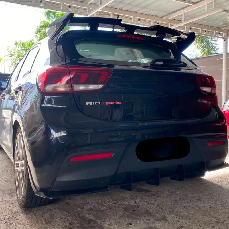 

For Kia Rio YB Hatchback 2017-2023 Roof Rear Spoiler Wing ABS Plastic Gloss Black