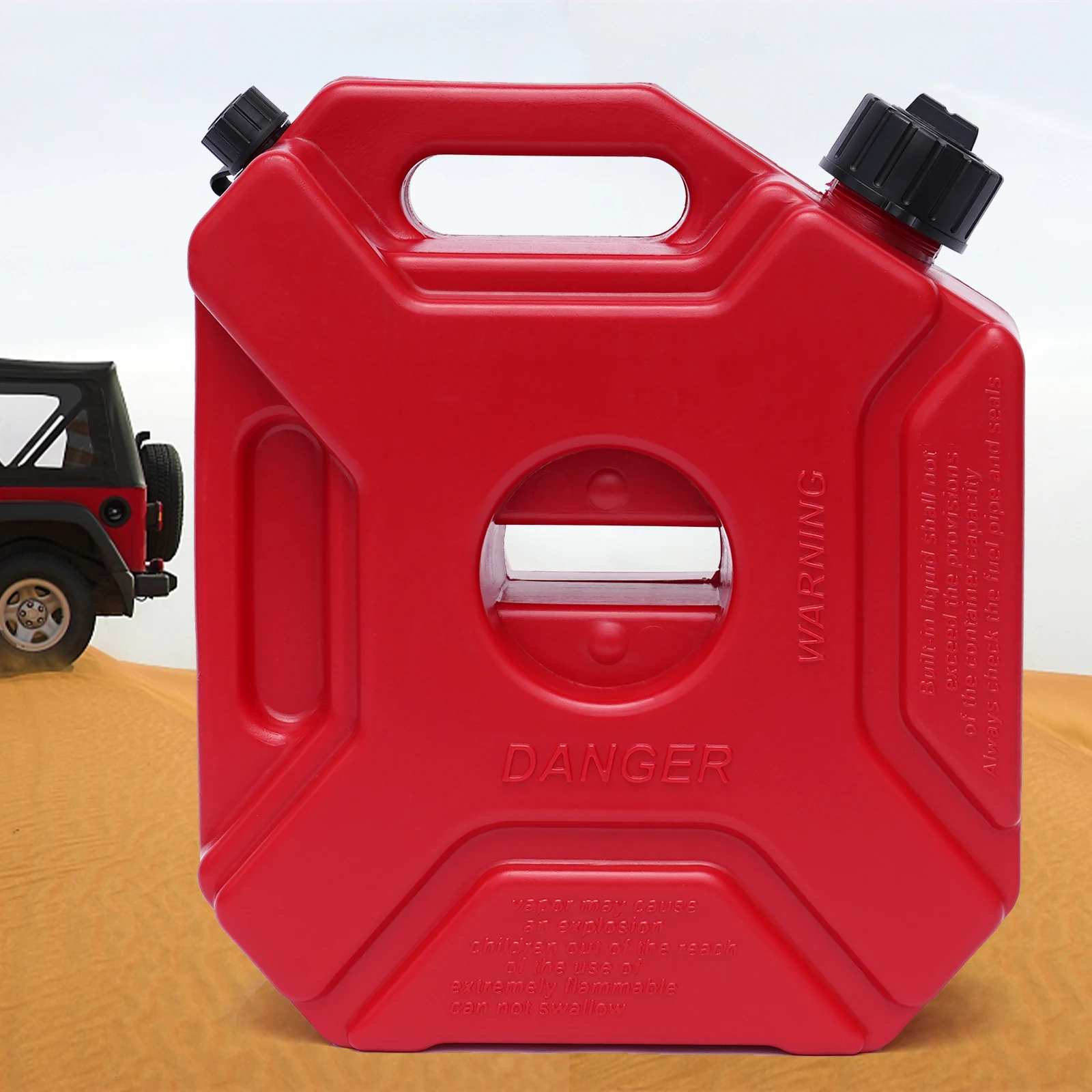 5L 1.3 Gallons Reserve Fuel Tank Large Capacity Portable Gas Petrol Container for Cars Motorcycles UTV ATV Off Road Vehicles