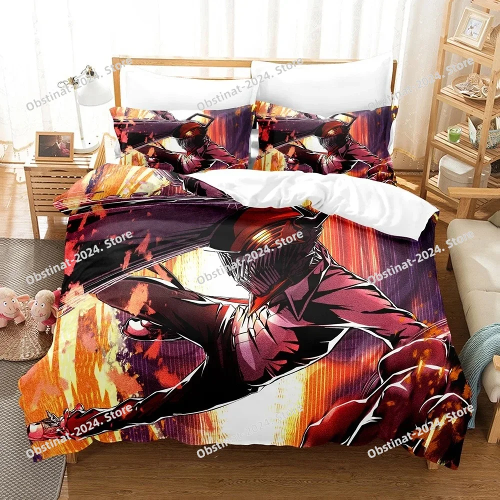 

Anime Chainsaw Man Mitaka Asa Bedding Set Boys Girls Twin Queen Size Duvet Cover Pillowcase Bed Kids Adult