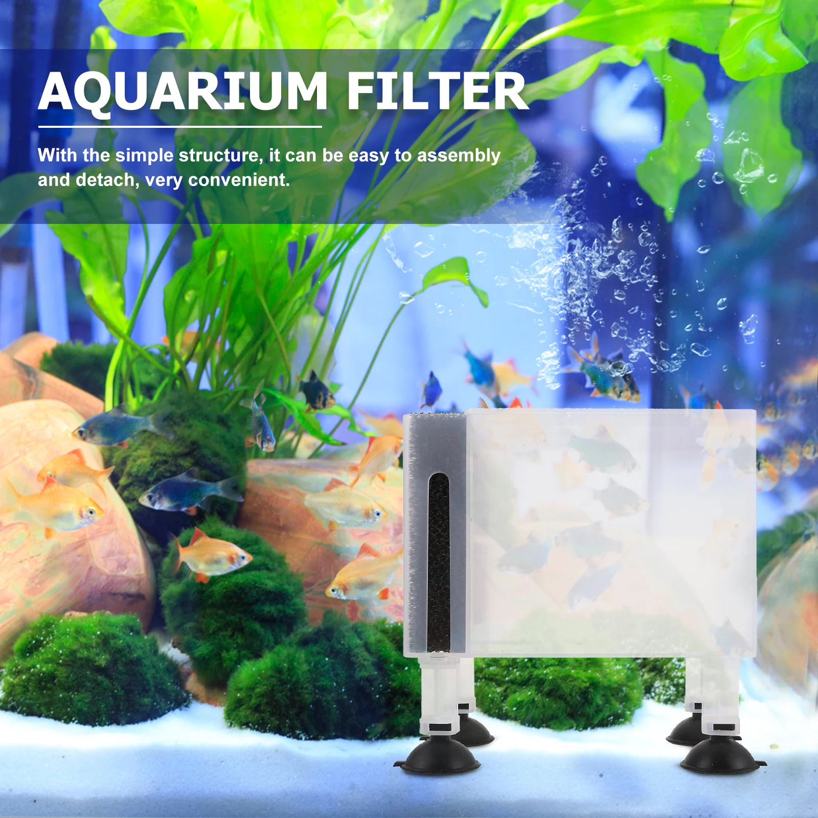 

1Set Water Pump Box Durable Protective Case for Household Aquarium Pump Filter Cotton Design Lightweight Portable