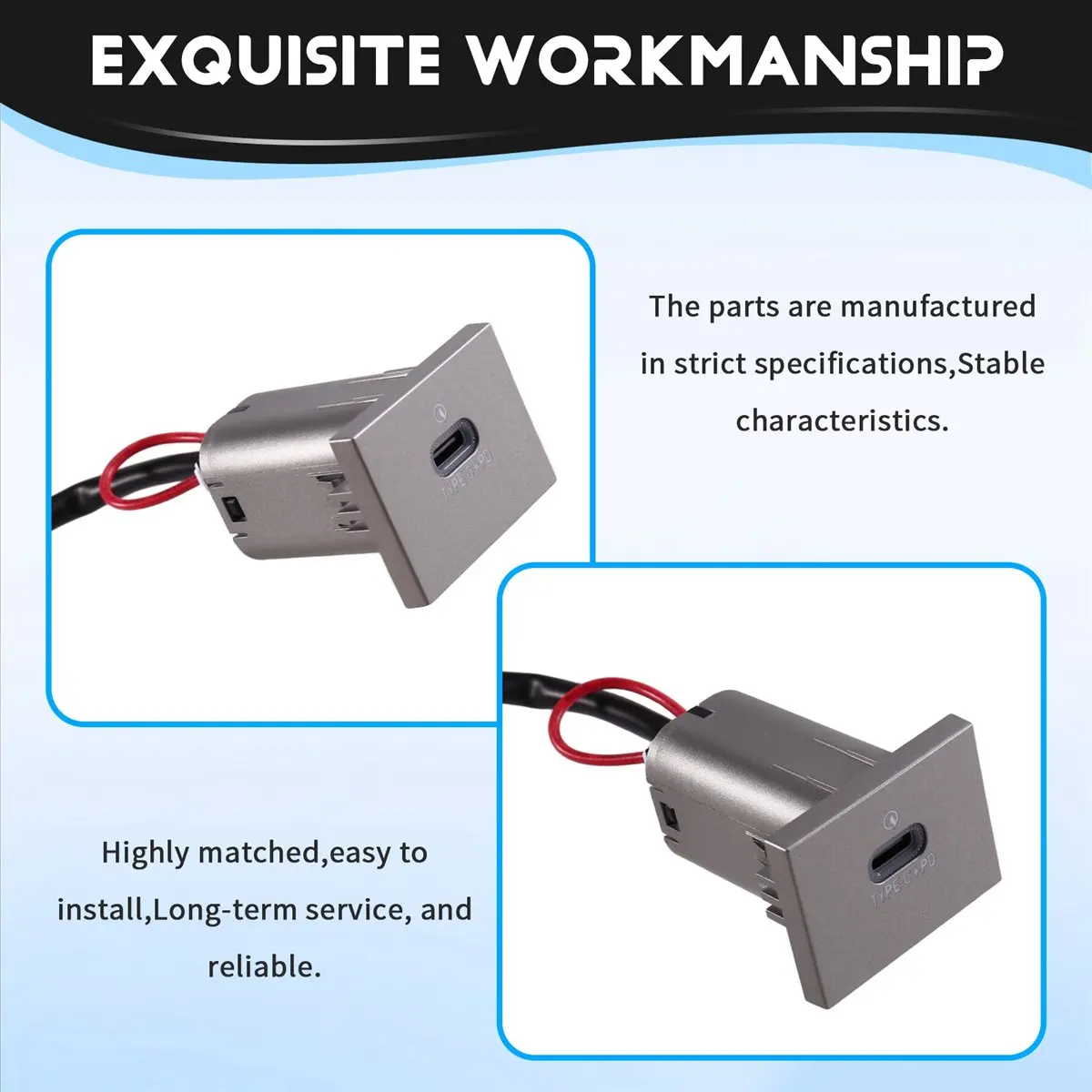 Qualified- USB Car Charger Socket 12V/24V USB Charging Outlet Power Adapter PD Type C for Ford Focus 2 2004-2010 Mk2 Accessories