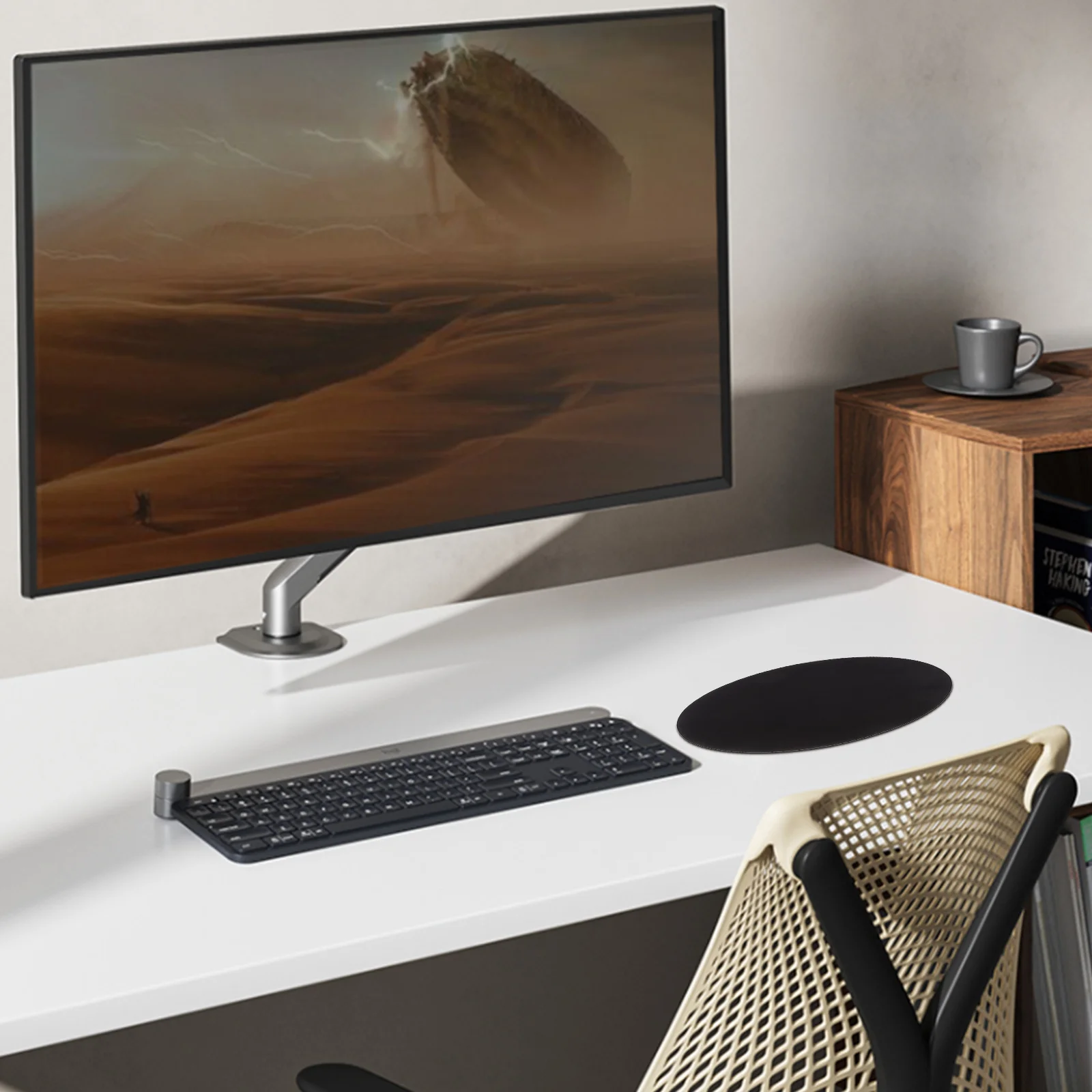 

Circular Pad 22Cm Diameter 3Mm Thick Black Rubber Non-Slip Base For Office Gaming Laptop Work Use On Glass Wood Table Mat