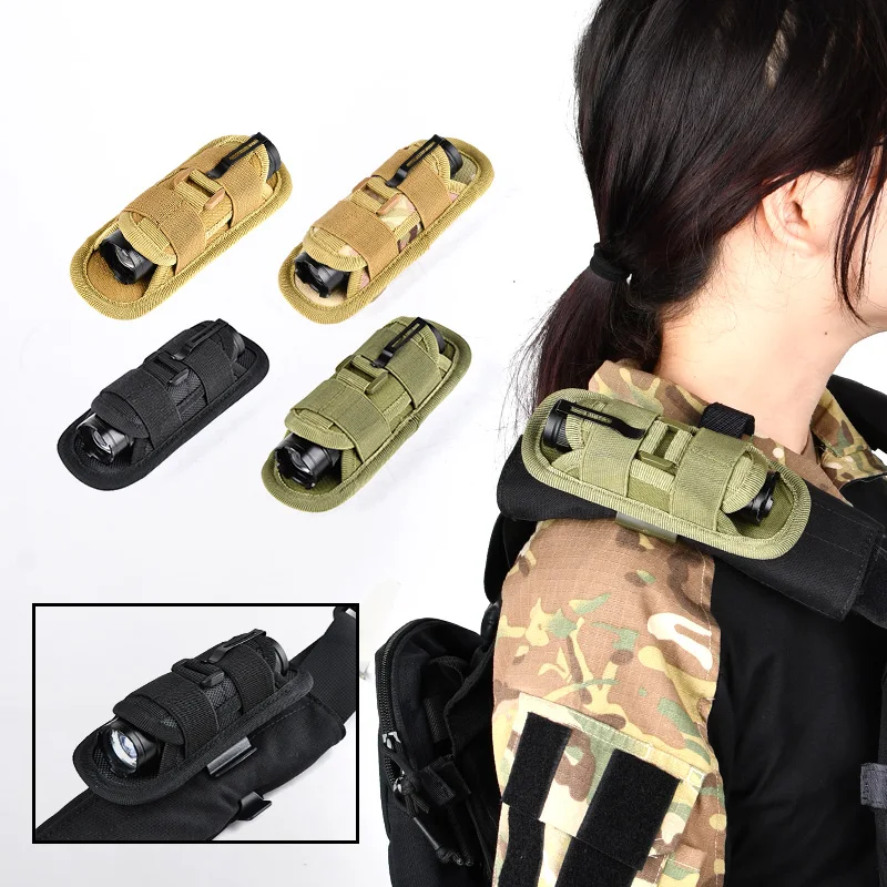 WADSN Tactical Backpack  Vest  Waist Belt Shoulder Flashlight Outdoor Lighting High Brightness Flash Rotatable Mountaineering