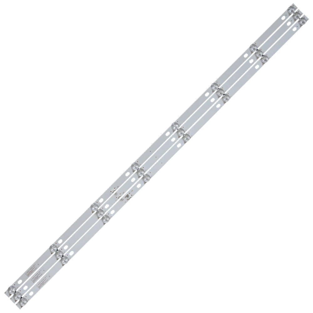 3 Buah Strip Lampu Latar LED untuk JS-D-JP43DM-A81EC B82EC BBK 43LEM-1043 43LEM-5043/FTS2C 43LEX-5058/FT2C 8LED(6V)