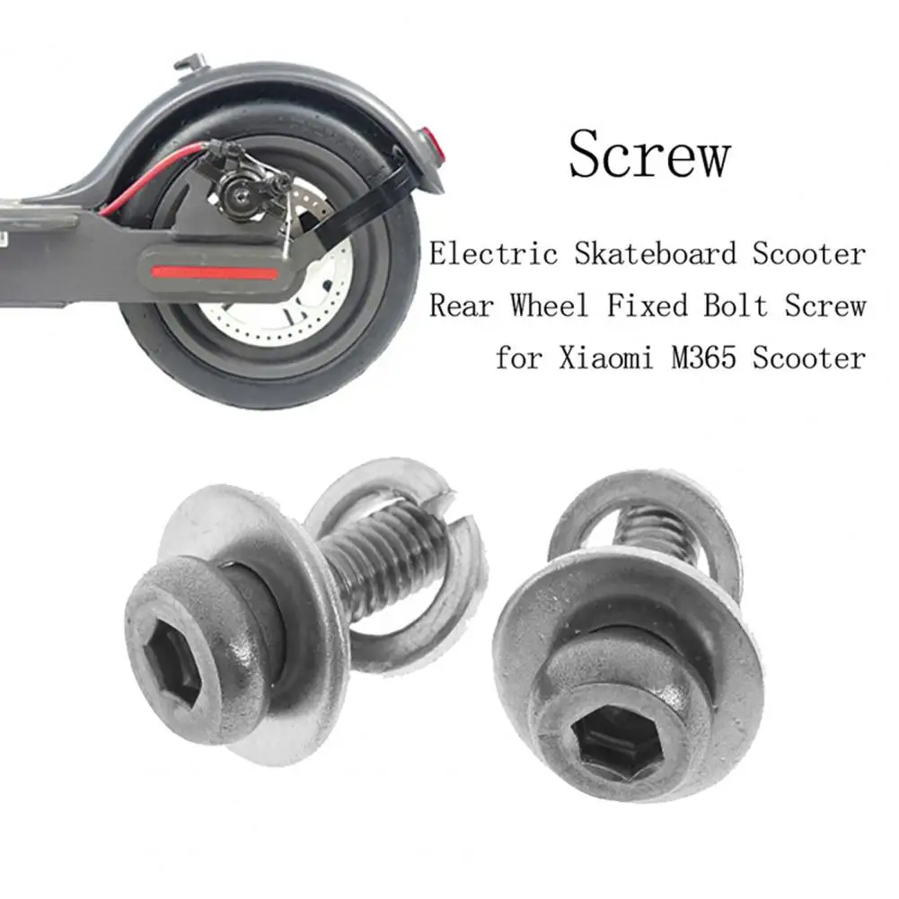 2 Pcs Scooter Rear Wheel Fixed Bolt Screw Metal Fixed Screw Replacement for Xiaomi M365/PRO Electric Scooter Parts Accessories