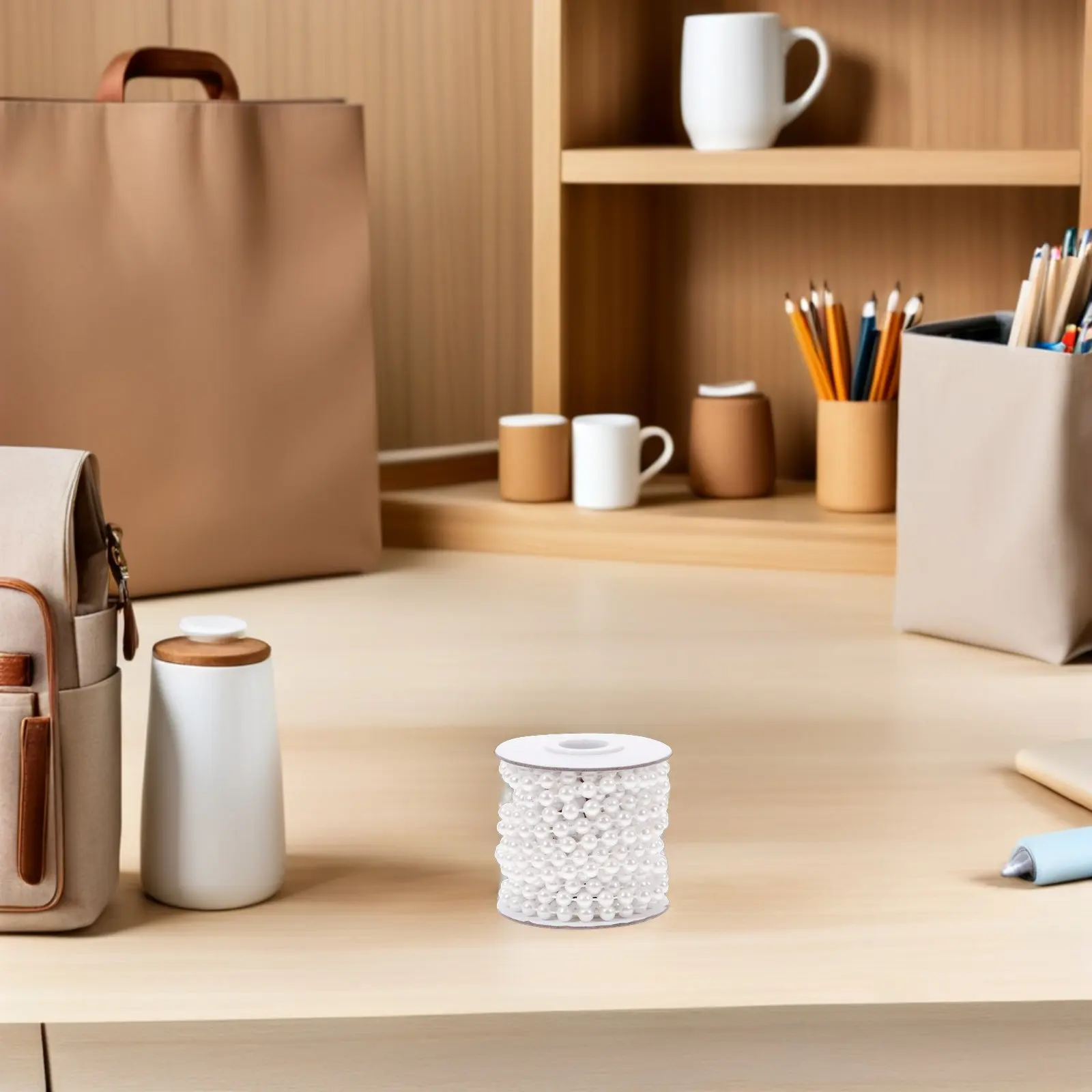 

Искусственная жемчужная цепочка с бусинами, имитация жемчуга, нить из бусин для рукоделия, украшения для свадебного декора