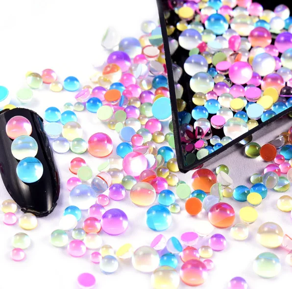 11 colori SS8 1440pcs Mocha Mermaid tear cat eye beads Nail art strass 3D Glass Nail Art decorazioni Garment Mix strass