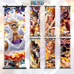 Anime One Piece Luffinika form hanging scroll painting Zolonami canvas decorative painting comic exhibition hanging painting