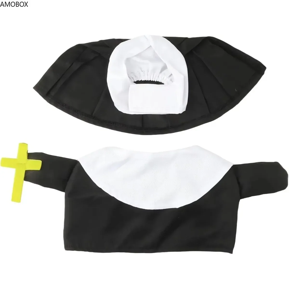 ATUBAN Nun Dog Halloween Costume - Halloween Party Pet Clothes Set Cat Nun Cosplay Costume for Cats Puppies and Small Dogs