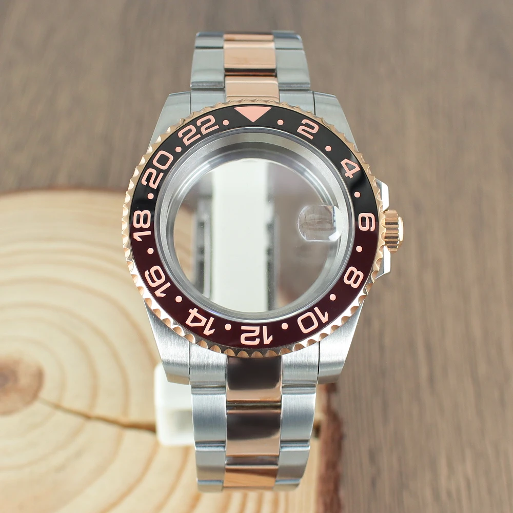 40 مللي متر NH35 غواص ساعة حافظة السيراميك الحافة الياقوت الزجاج ل NH35 NH36 NH34/38 ETA2824 Miyota8215 Movt GMT SUB أنماط ساخنة معقمة