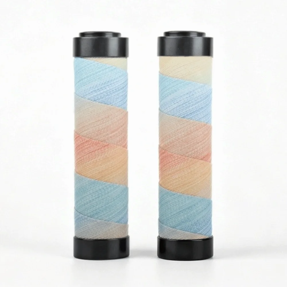 Gradient Color Bike Handlebar Grips Shock Absorbing Lightweight Bicycle Bar Sleeves 22mm Size Textured PU Outer Layer