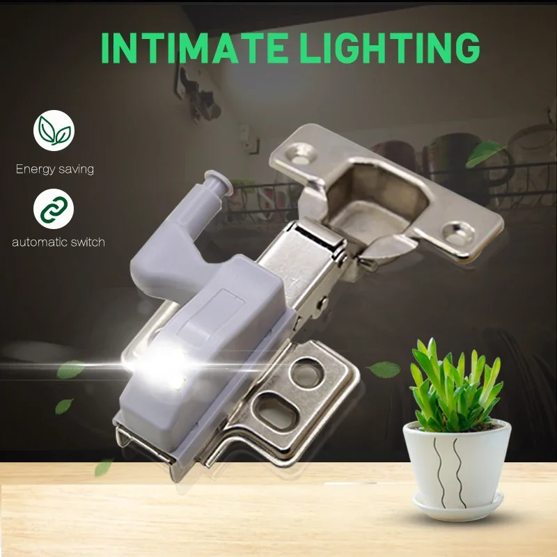3LED Under Cabinet Light Inner Hinge Lamp Closet Light Lighting for Wardrobe Cupboard LED Night Light with Free Battery