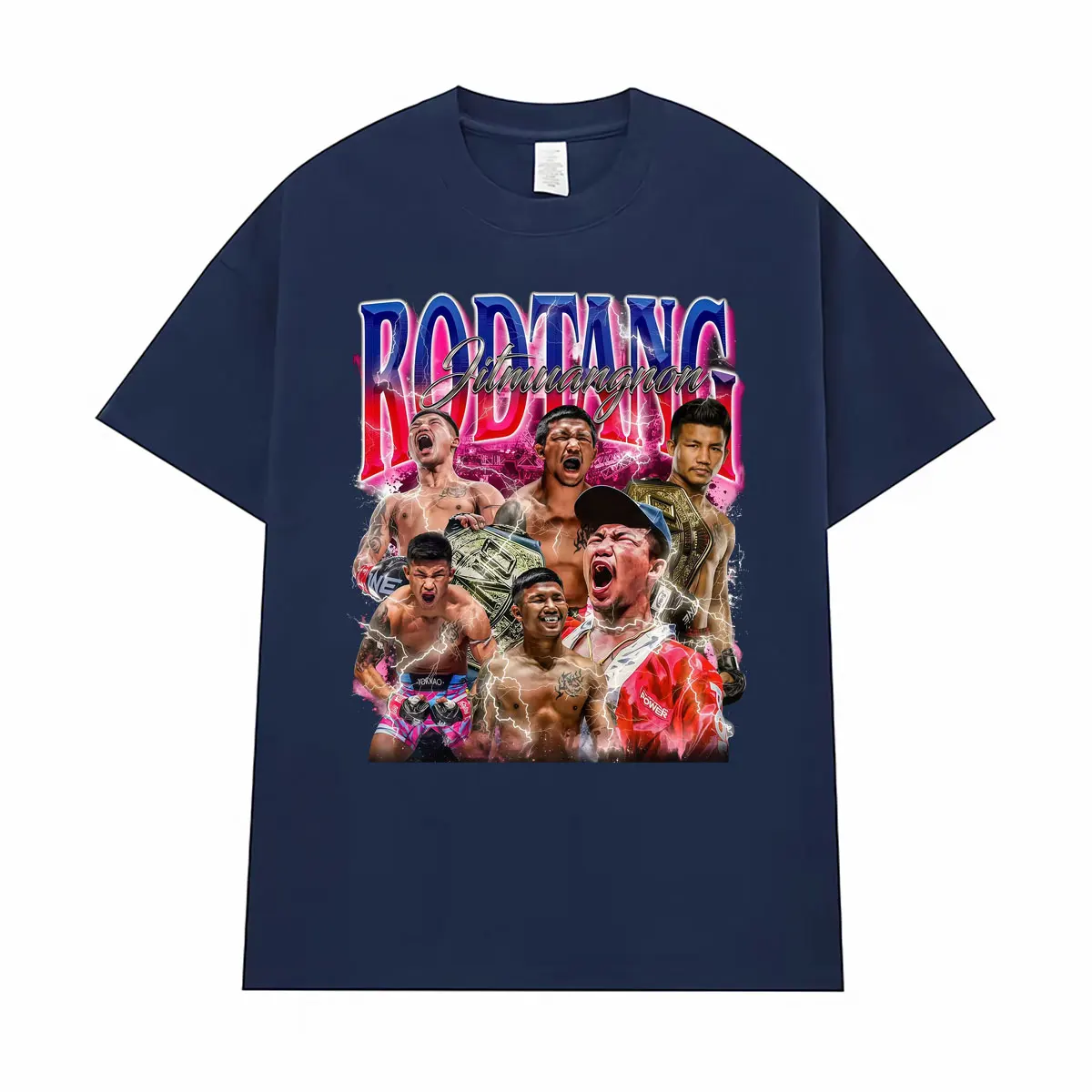 Rodtang Jitmuangnon Vintage Graphic T Shirt Men's Violence Aesthetic Apparel T-shirts Man Summer Tops Loose Short Sleeve T-shirt