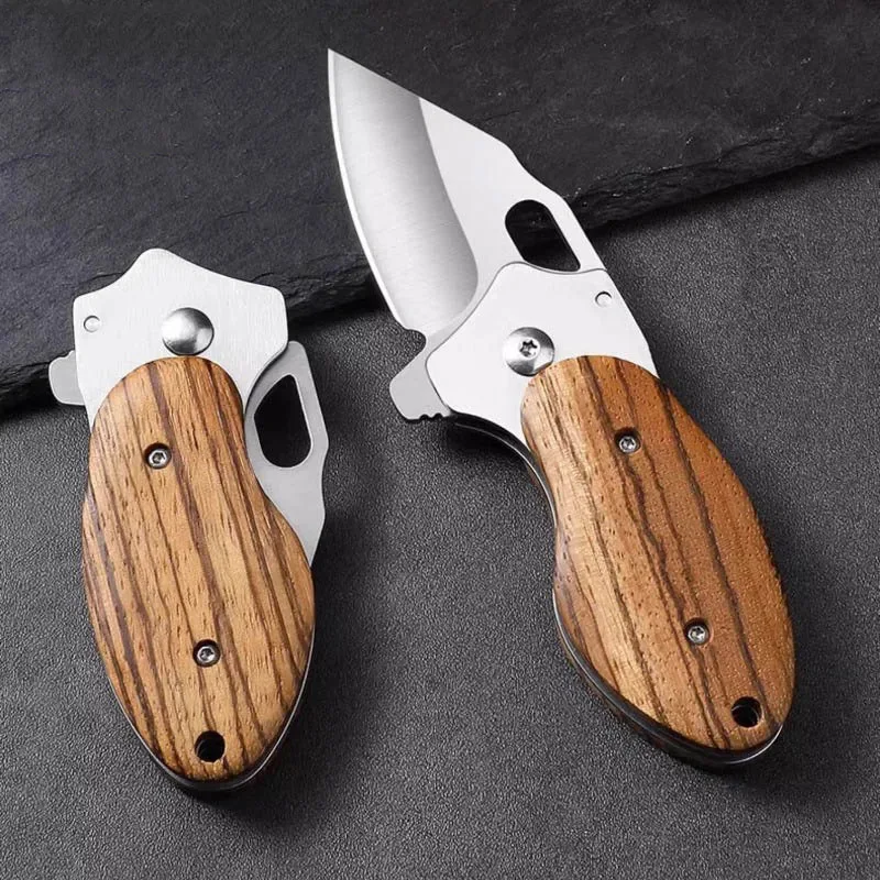 Stainless steel folding knife household pocket knife sharp high hardness knife portable carry key knife courier knife TB9195